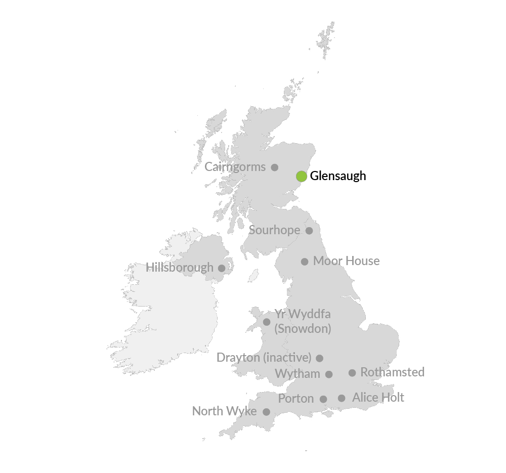 Glensaugh locator map
