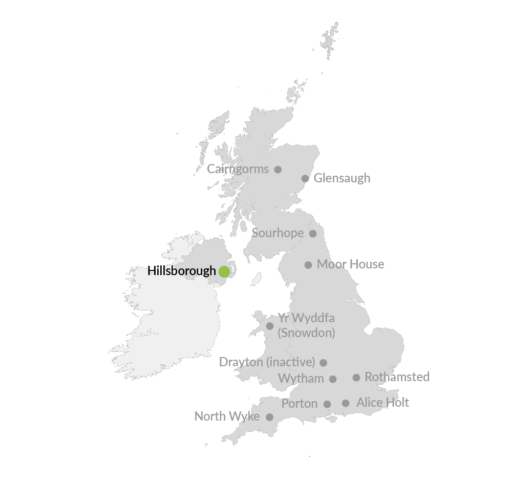 Hillsborough locator map